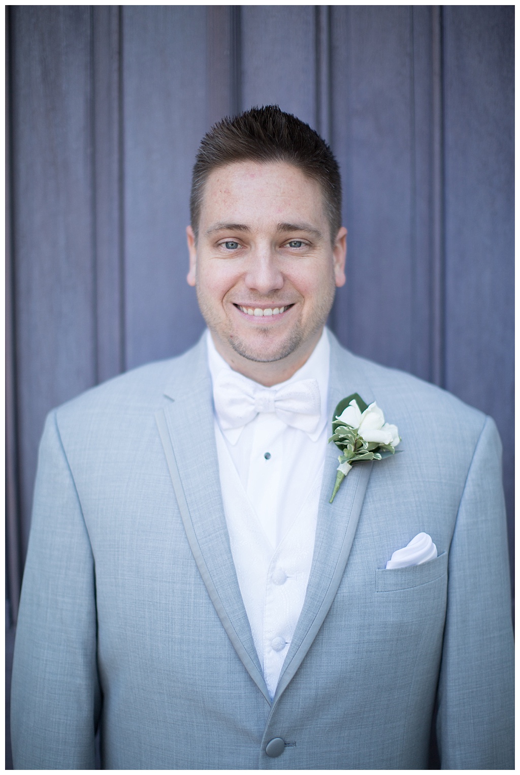 Closeup of groom